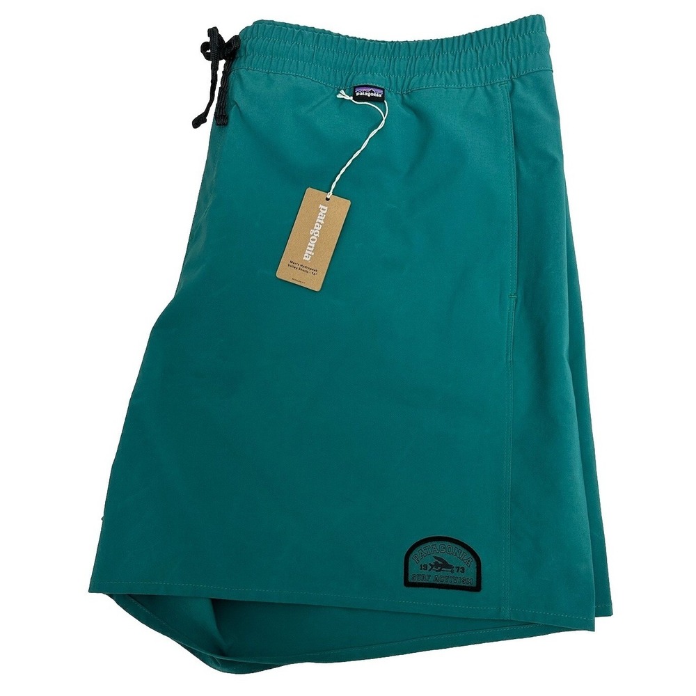 Patagonia Men's Hydropeak Volley Shorts Surf Activist Boreal Green Size XXL New - Picture 9 of 14